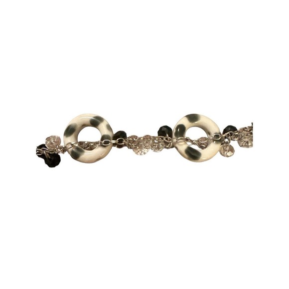 Polka Dot Glass and Crystal Beaded Necklace - Picture 3 of 3